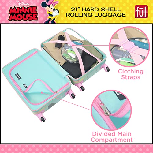 Ful Disney Minnie Mouse 21 Inch Kids Rolling Luggage, Tie Dye Hardshell Carry On Suitcase With Wheels, Multi (Fcgl0030Samec-634) #TOP3