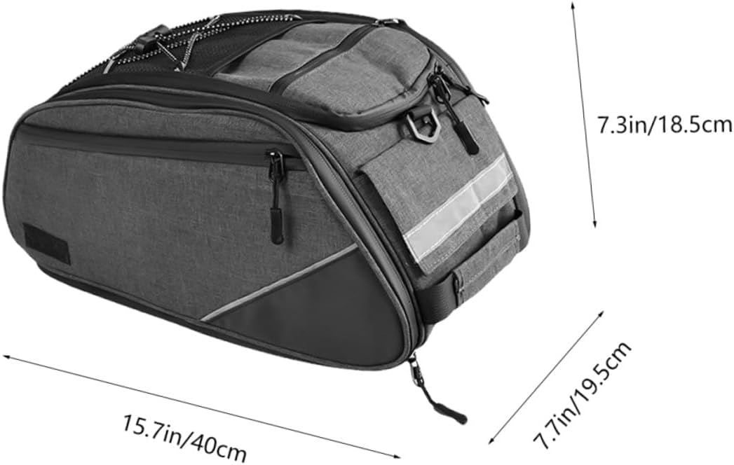 BESPORTBLE Bike Seat Pouch Rear Storage Bag for Capacity Saddle Bag Reflective Strips for Riding for Tools Gadgets and Groceries