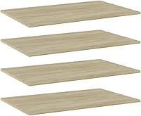 Vista 59 de 4 tableros de repuesto para estanterías, paneles de repuesto de aglomerado, unidades de almacenamiento, estantes organizadores, color gris hormigón