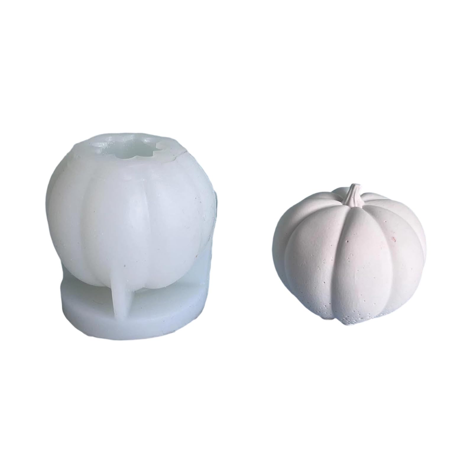 NEWFT Silicone Pumpkin Shaped Candle Mold for Handmade Enthusiasts Aromatherapies Mould Practical Craft Classroom Supplies