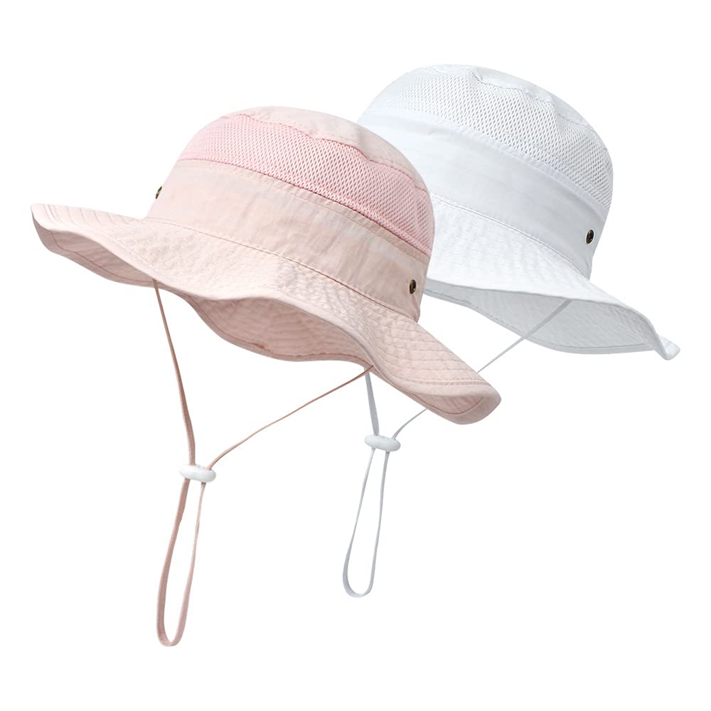LNNSHX Sommerhut für Kinder, Kinder, Mädchen, Floppy, breite Krempe, großer Filzhut, Outdoor-Strandhut, Sonnenhut (blau, M)