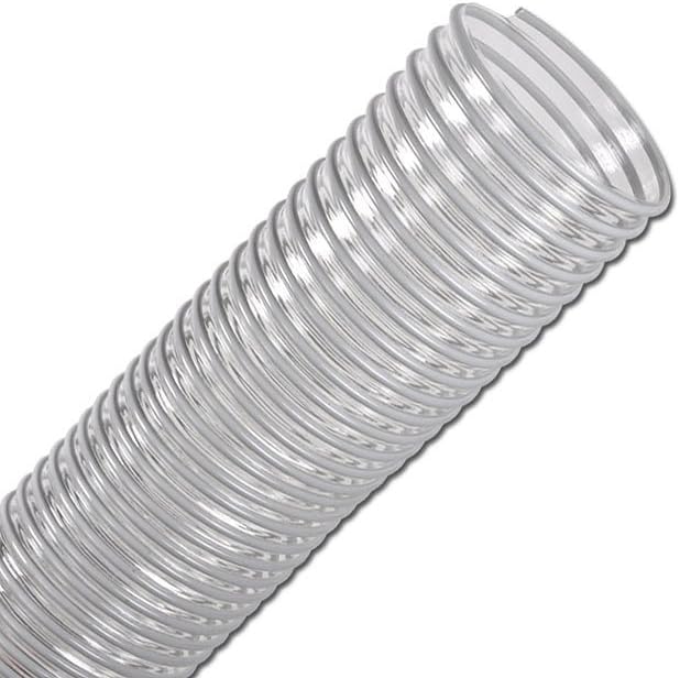 valgarden Coiled Hose Food Transparent PVC Food Hard Bumper Tubes Pumps Overwhelmed Agriculture Irrigation Garden industry Construction Diameter 25 mm Length by The Metre