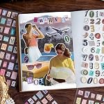 12PCS Sheets Retro Alphabet Stickers, Vintage Scrapbook Stickers Letter Sticker Set with Numbers, Aesthetic Scrapbooking Stickers and Sticker Letters for Journal Planner Notebook Crafts