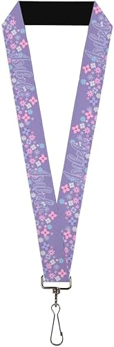 Cordón de Disney, Encanto Isabela Floral Script Logo Púrpuras, Elástico, Encanto
