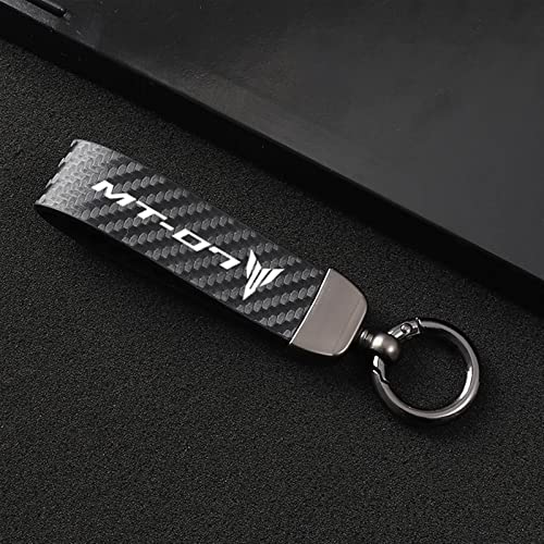 REMVO Chaveiro de motocicleta de couro com fivela de ferradura joia para MT01 MT09 MT07 MT10 MT03 MT