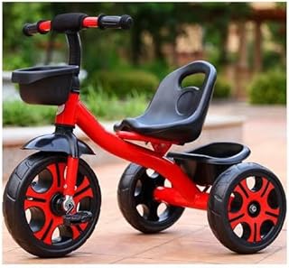 HAPPY KIDDO Kids Tricycle, 3-6 Years Old, Unisex, High Carbon Steel Frame, 110.2 lbs Capacity, 47.2 Inches Height, Children, Toddlers, Young Kids