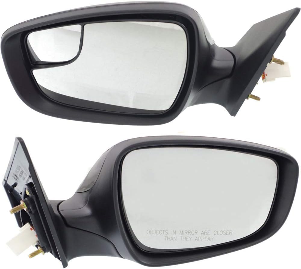 Kool Vue Driver & Passenger Side Power Heated Mirrors for Hyundai Elantra 2014-2016 Without Signal Light & Blind Spot Monitor Paintable Korea or USA Built Vehicle