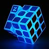 TANCH Blue Fluorescent Speed Cube 3x3x3 Glow in The Dark Luminous Magic Cube Puzzle Toy