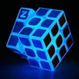 TANCH Blue Fluorescent Speed Cube 3x3x3 Glow in The Dark Luminous Magic Cube Puzzle Toy