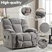 CANMOV Oversized Power Lift Recliner Chair for Elderly, Big and Tall Electric Recliner Chair with Massage and Heating, Dual Motor Heavy Duty Lift Recliner with USB Port, Cup Holders, Pockets, Grey