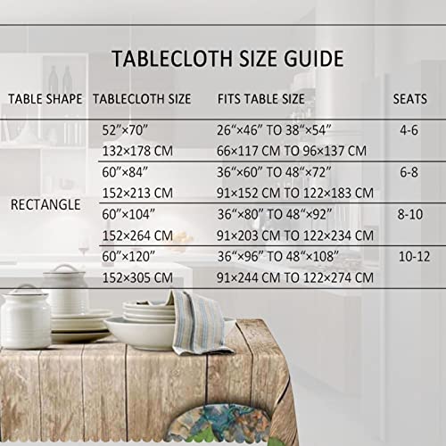 Pearls Tablecloth,60X84 Inch,Waterproof Stain Wrinkle Resistant Reusable Print Table Cloths,For Kitchen Camping Birthday Dining Dinner Outdoor-Rectangle Table Clothes For 4 Ft Tables,Brown And Blue #TOP5
