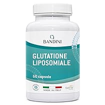 Bandini® Glutatione Liposomiale 60 Capsule | 250mg L-Glutatione Setria Ridotto e Bioattivo da fermentazione | Antiossidante e Anti Invecchiamento – Contrasta I Radicali Liberi | Senza OGM, 100% Vegan