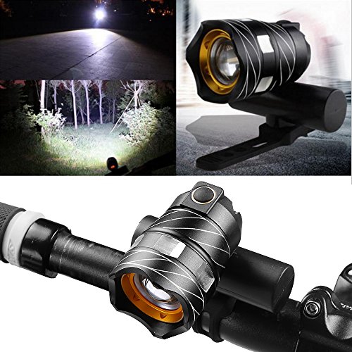 Lixada Zoomable Farol de Bicicleta LED USB Recarregável