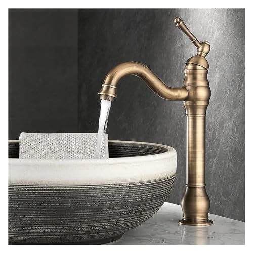 Robinet noir brossé à l'huile avec mitigeur eau chaude et froide rétro - 6