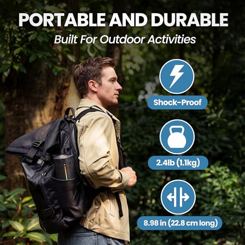 Image of Walla Boom+ Portable Bluetooth Speaker - 20W High-Power Audio, IP67 Waterproof, TWS Pairing, USB-C Charging, 8 Hours Playback, Bluetooth 6.0, Designed for Indoor Outdoor