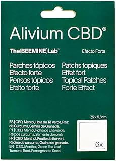 Patchs CBD Alivium - Bien-être et confort naturels - Muscles et articulations - Patchs topiques CBD, menthol, curcuma et thé vert - Dos, lombaires, genoux, épaules et plus