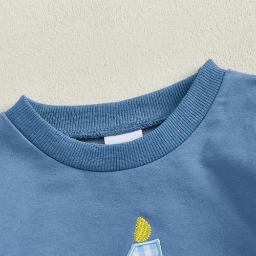 GOOCHEER Baby Boy Girl First Birthday Outfit 1 Cake Long Sleeve Pullover Sweatshirt + Long Pants Set Fall Winter Clothes3