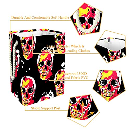 Panier à linge durable style gothique punk et tête de mort - 6