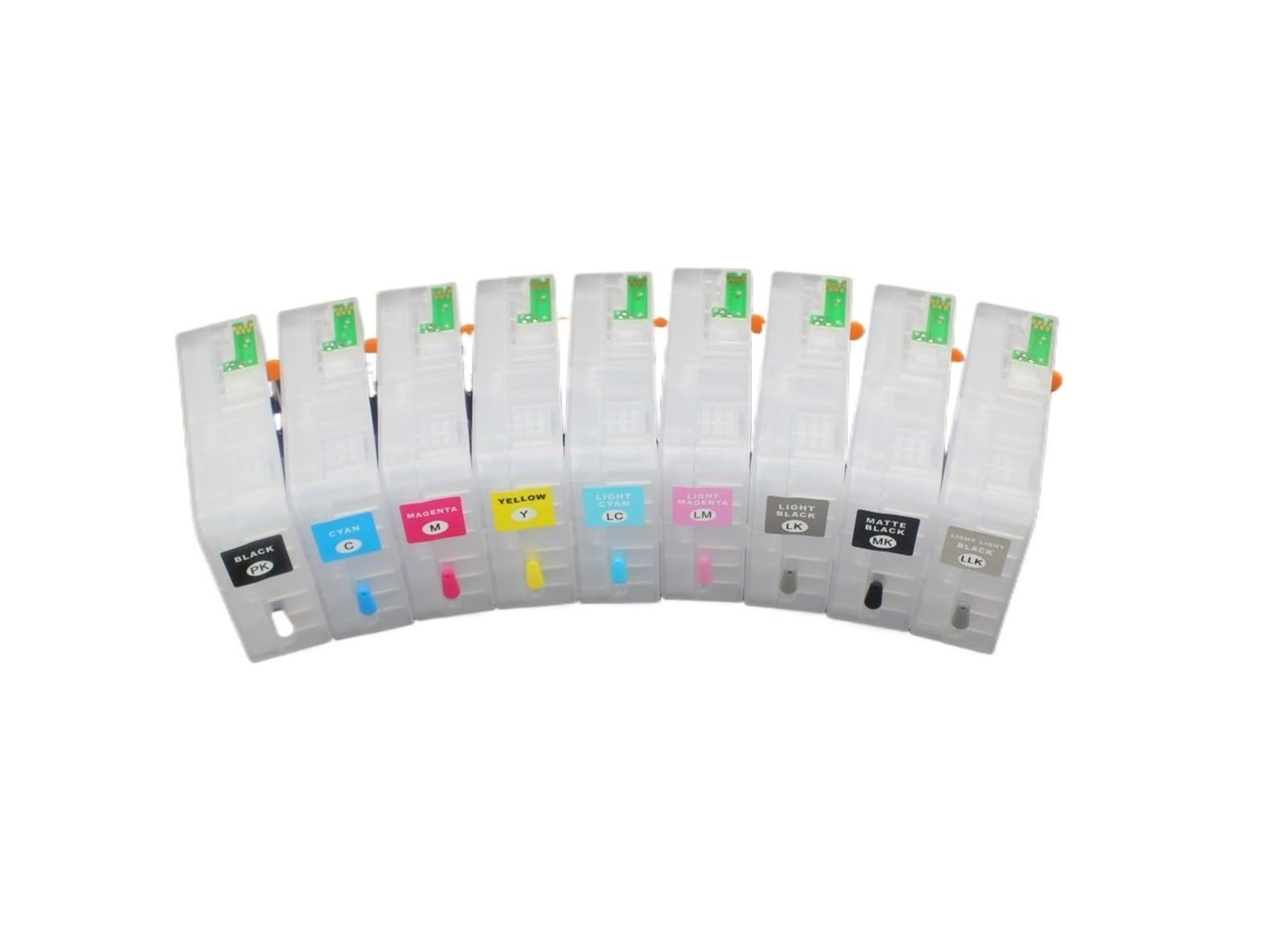 Compatible con Cartuchos de Tinta Epson, 3800/3880 | Cartucho de tinta 3800/3880, con chip, juego de 9 piezas, fácil recarga(For 3800)