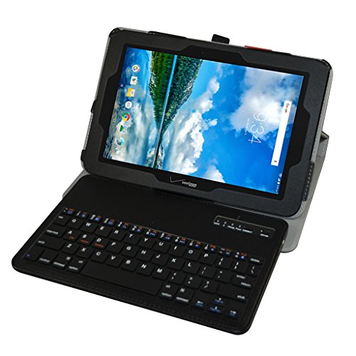 Mama Mouth Verizon Ellipsis 10 Keyboard Case, Coustom Design Slim Stand Pu Leather Case Cover With Romovable Keyboard For 10.1" Verizon Ellipsis 10 Android Tablet,Black #TOP1