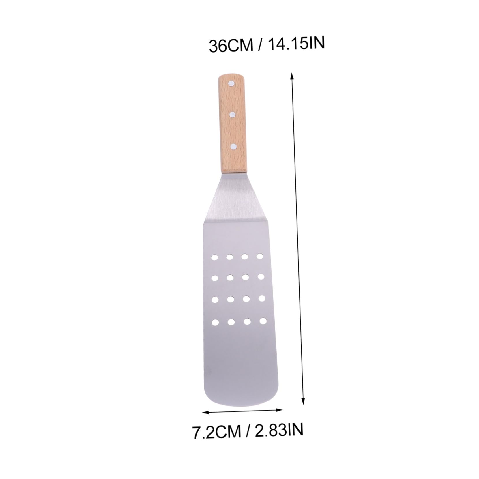 Toyvian Espátulas De Acero Inoxidable Para Pizza y Transferencia De Pasteles Mango De Madera, Juego De 5 Piezas, Resistente y Práctico, Accesorios De Cocina Para Hornear y Cocinar