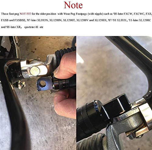 Image of Motorcycle Foot Pegs Male Mount Footrests Pedal For Harley