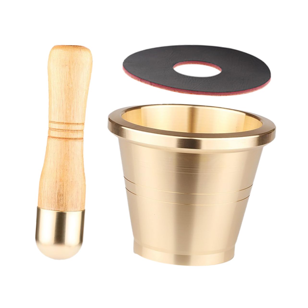 1set Chinese Mortar and Pestle Medicine Crush Pot for Grinding Spices Garlic and Pills Small Copper Pesto Powder Fine Workmanship