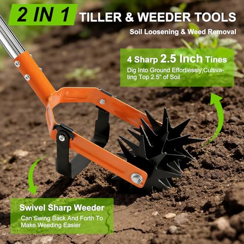 Herramienta de Jardín Cultivadora Rotativa 6" Acero miniatura 3