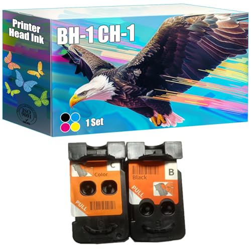ODRNG Compatible with Canon BH-1 CH-1 Printer Head Ink Cartridge Work for Canon G3110 G4110 G1100 G4100 G2110 Printers, with Chip, High Yield 5000 Pages, Bright Colors Clear Printing (1 Set)