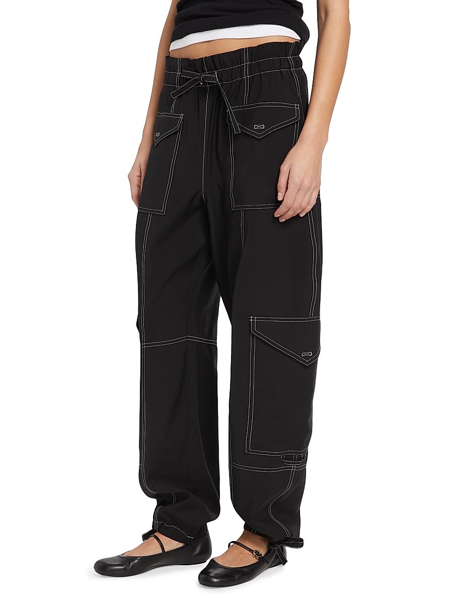 Ganni, Wide-Leg Drawstring Cargo Pants