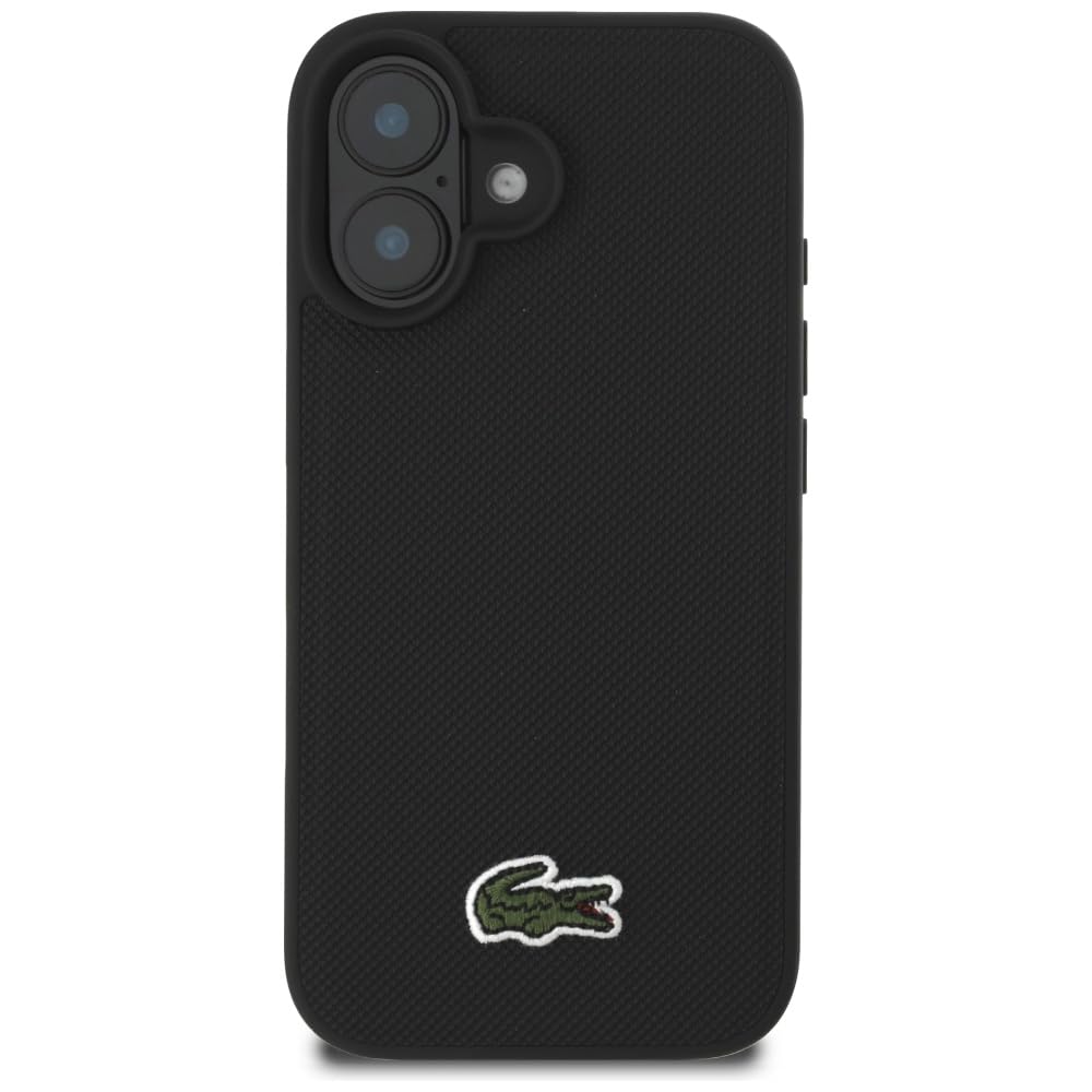 CG MOBILE Lacoste Iconic Petit Pique Crossbody Coque pour iPhone 16 compatible avec MagSafe (noir)