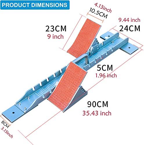 Supvision 35in High-Level Starting Blocks Aircraft Grade Aluminum Running Track Blocks Waterproof and Rustproof 4 Angle Adjustable Pedals for Track and Field Competition by Supvision - Image 2