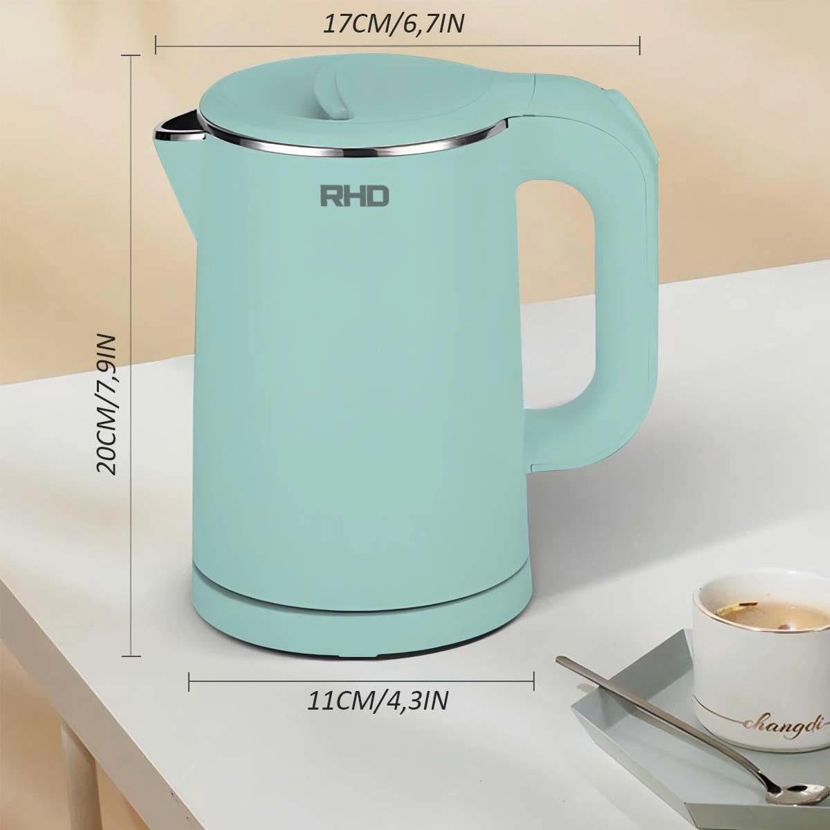 0,8 l kleine waterkokers voor kokend water, roestvrijstalen mini- reiswaterkoker, 1000W snelkooktheepot, droogkookbescherming en automatische uitschakeling, perfect voor reizen koken, koffie, thee