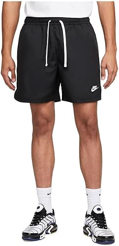 Nike Pantalones cortos de flujo tejido NSW para hombre, negroblanco, grande