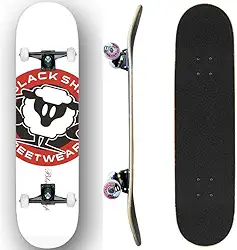 Skate Profissional black sheep Logo Branco