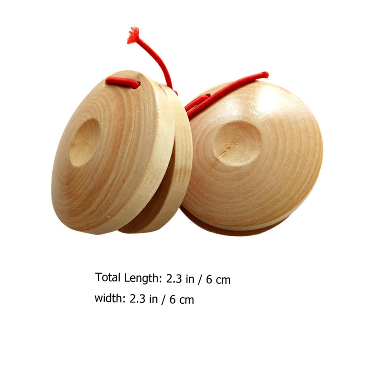 VICASKY Nacchere Musicali in Legno 12 Pezzi per Ragazzo Ragazza Suono Nitido e Facile da Impugnare, Strumento a Percussione per Insegnamento Professionale e Festività