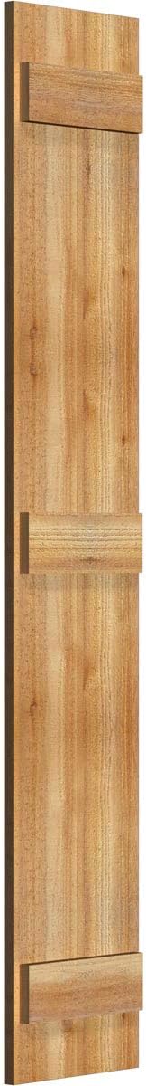 Ekena Millwork RBJ06S11X062RWR TimberCraft Two 5 3/8" Boards Joined Board-n-Batten, Rustic Wood Shutters (Per Pair), 10 3/4"W x 62"H, Rough Sawn Western Red Cedar