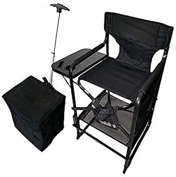 Portable Big Daddy Heavy-Duty Tall Director Chair with Storage Cart - 29 Inch Seat Height - Carry Bag Included - Custom Name Imprinted