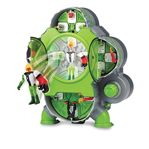 BEN 10 -  Alien Creation Chamber Laboratorio Crea Aliens con 4 Figuras (Giochi Preziosi BEN25000)