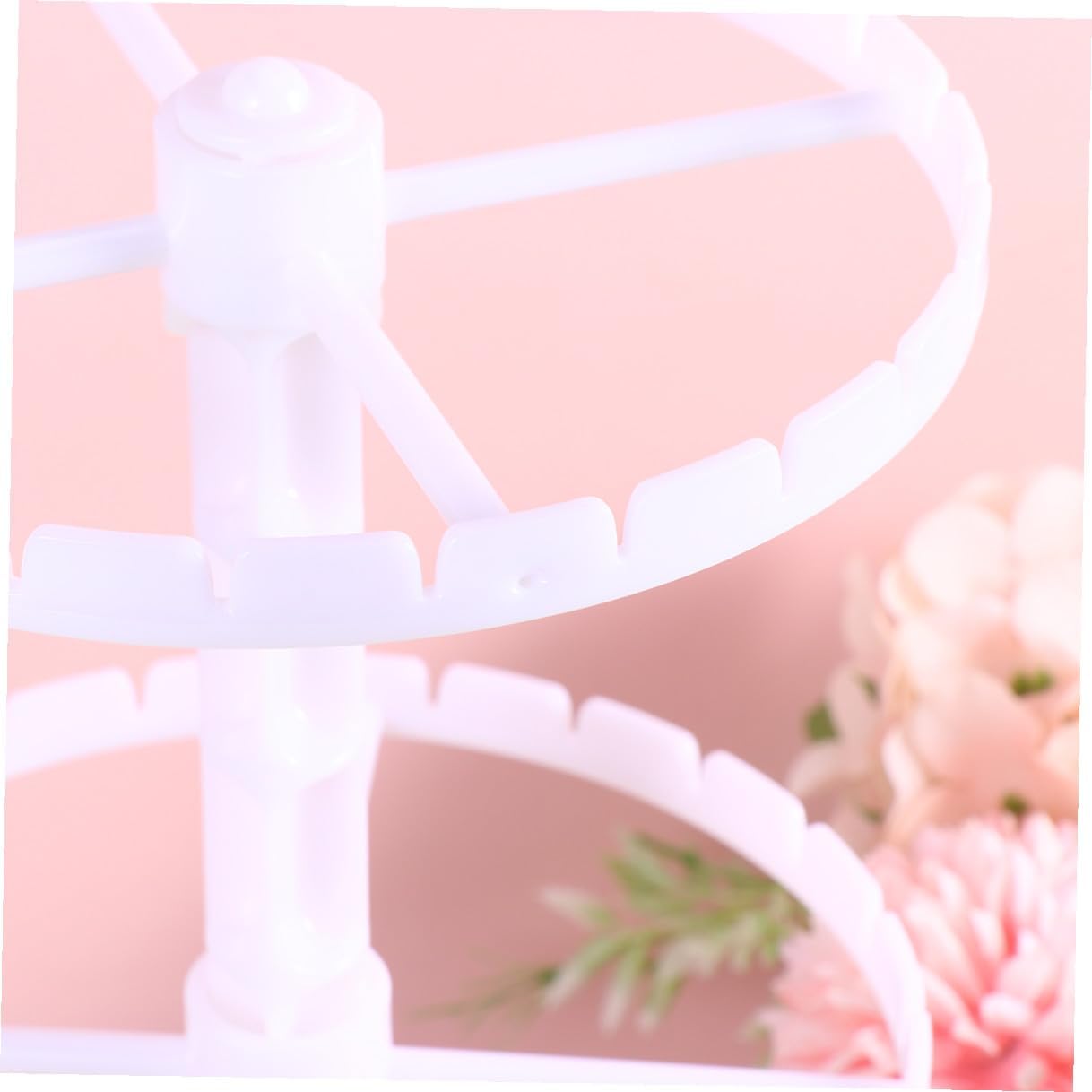 Gadpiparty Rotating Plastic Earring Display Rack with T-shaped Design for Jewelry Storage and Organizing Earrings, White Ear Jewelry Holder Suitable for Mall and Occasion image 3