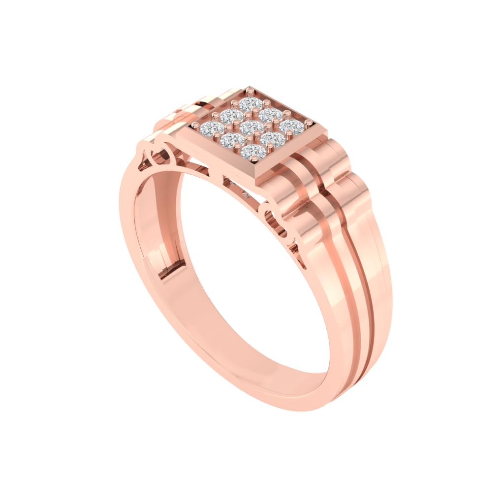 Pure 925 Sterling Silver Modern Designer Band Ring | Gold, Rhodium, Rose Gold Plating Options | Diamond Ring Gift for Men and Boys | Model RSM00038-picture-23