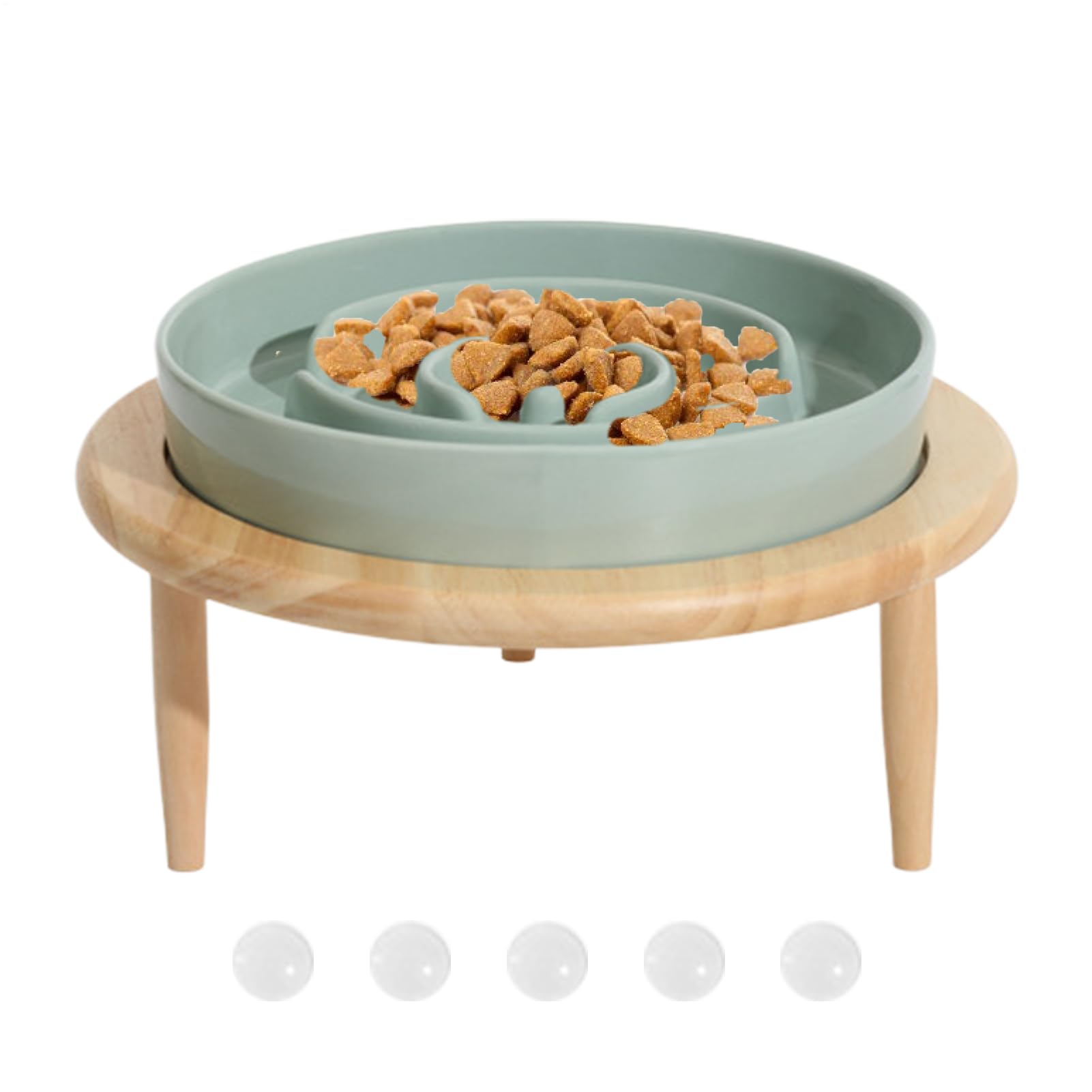 per Cibo Lento per Cani - in ceramica, rialzato per Cani Lento
