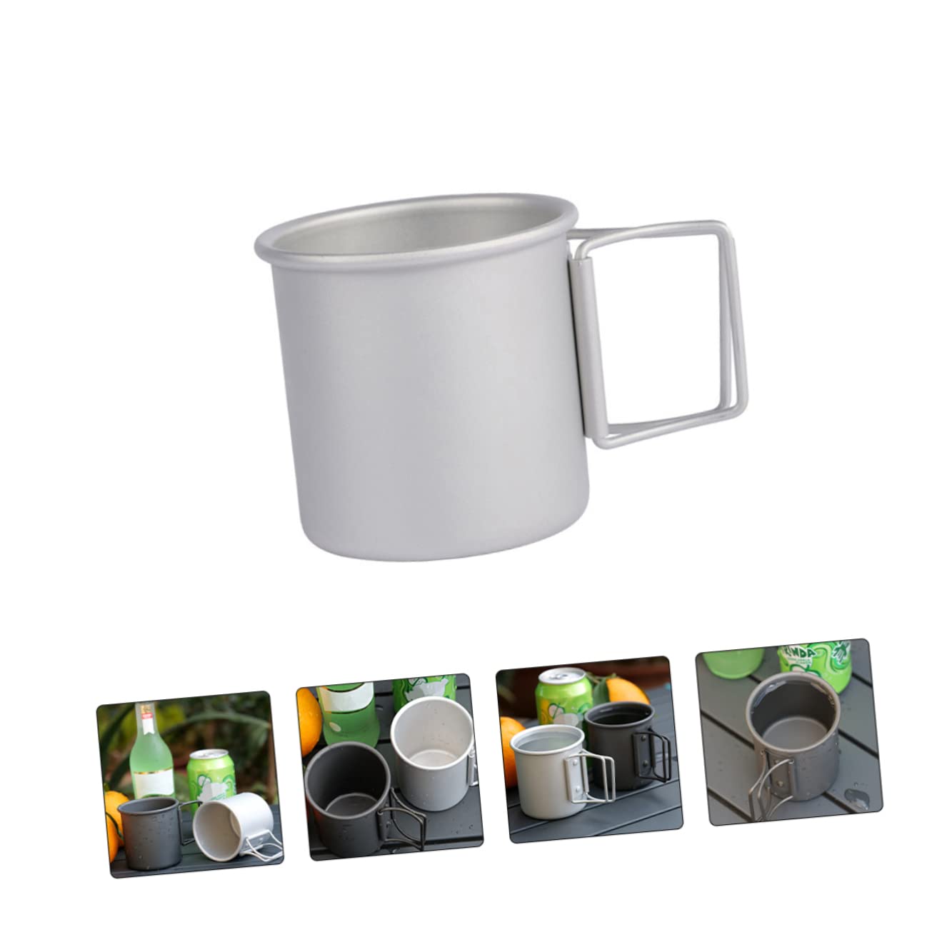 Toyvian 2 Sätze Aluminiumfaltungswasserbecher Mit Aluminium Falten Campingbecher Faltbar Trinkbecher Tragbarer Wasserbecher Aluminiumbecher Aluminiumlegierung 2 Stück * 2