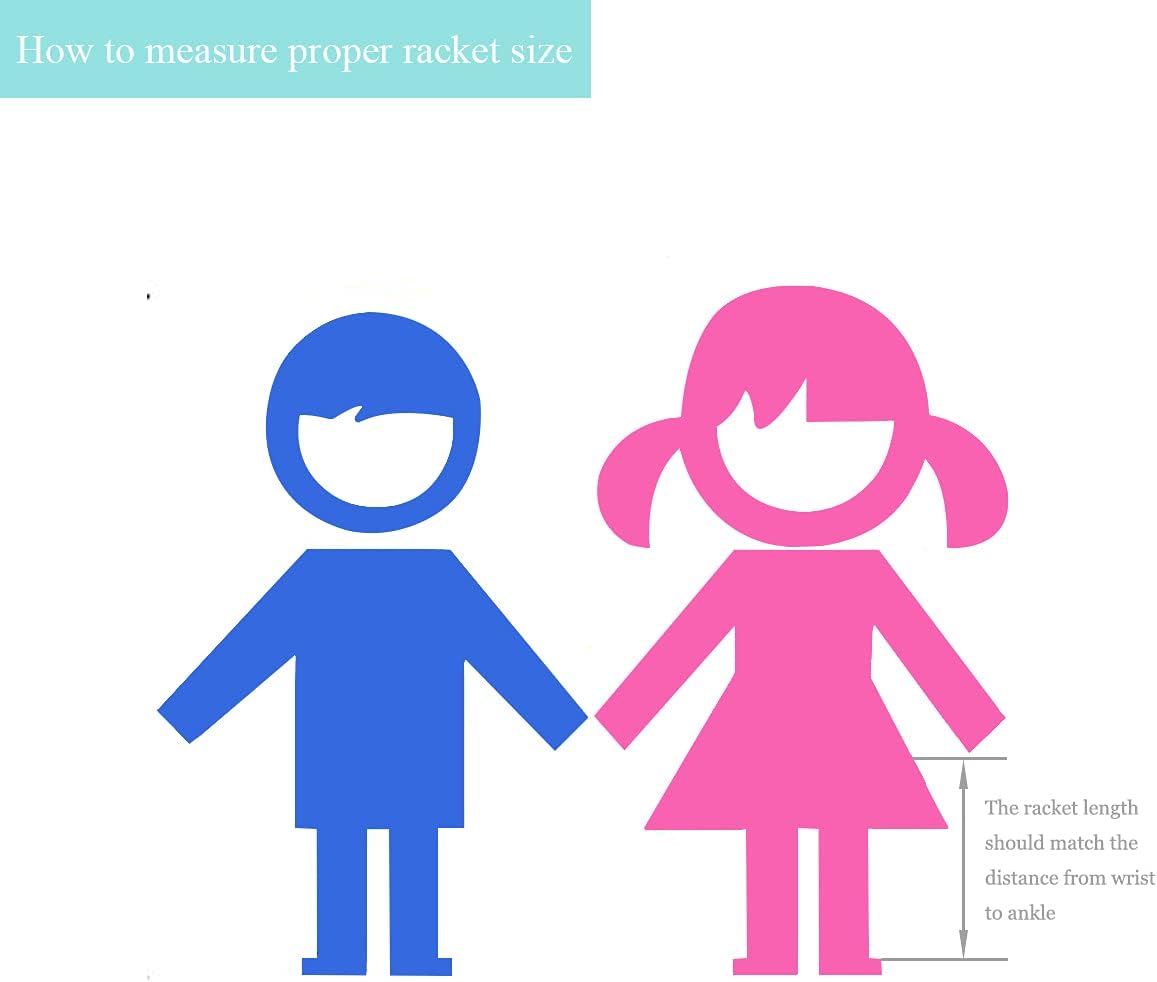 Weierfu Junior Tennis Racket for Kids Toddlers Starter Racket 17" with Cover Bag Light Weight(Strung) (17" Pink) : Sports & Outdoors