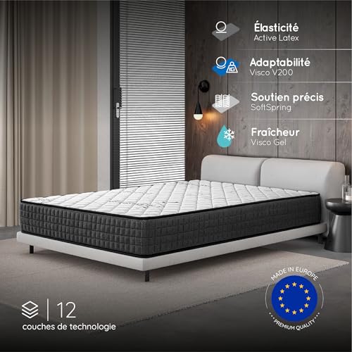 Matelas Hybride Gamma 160x200 30cm Mi-Ferme Naturalex