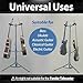 Salvori Folding Dual Guitar Stand with Auto-Lock System and Soild Tripod, Double/Multiple Guitar Stand/Holder/Rack for Single Bass, Acoustic, Electric, Classical Guitar or Ukulele