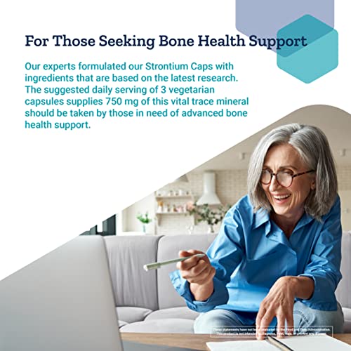 Life Extension Strontium Caps 750 Mg - Bone Health Supplement - Supports Bone Tissue Density & Promotes Healthy Bone Aging – Non-Gmo, Gluten-Free – 90 Vegetarian Capsules #TOP6