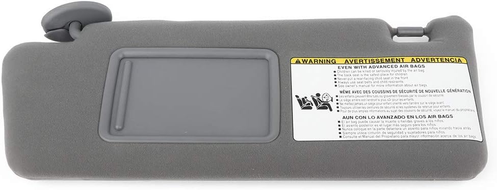 OCPTY Left & Right Sides Gray Sun Visor Without Sunroof Fit for 2005 2006 2007 2008 2009 2010 2011 for Toyota for Tacoma