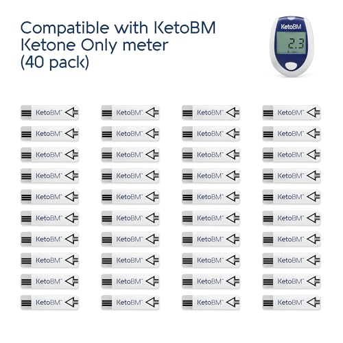 Image of KetoBM Ketone Test Strips, 40pk - NOT Compatible with KetoBM Bluetooth Glucose & Ketone Meter