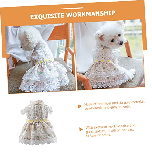 Abaodam vestido floral princesa suporte de saco de lixo sunga para cachorro roupas de meninas vestid